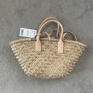 MANGO double strap basket bag, NWT